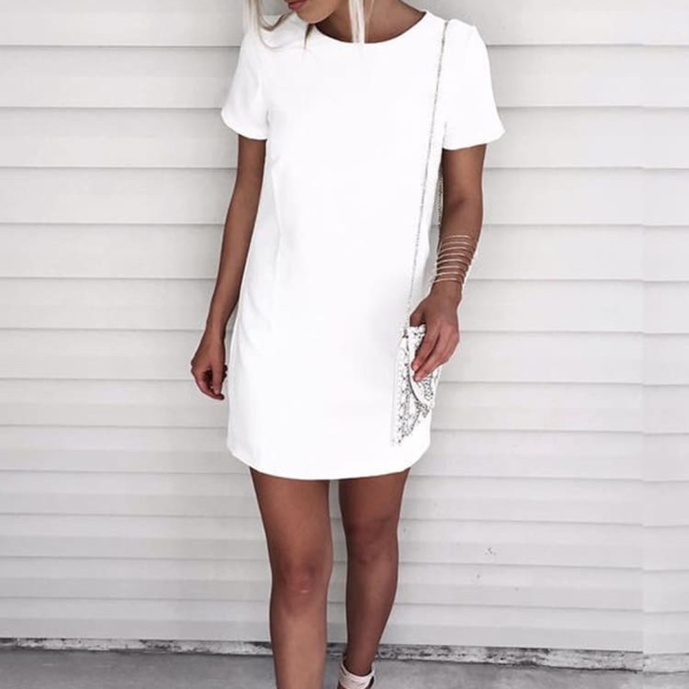 Lulus Shift and shout ivory shift dress
